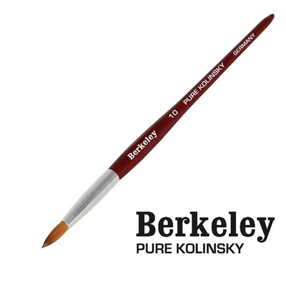 Cọ Berkeley Kolinsky cán gỗ 6 cạnh màu đỏ số 10 NB34110