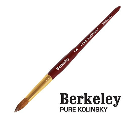 Cọ Berkeley Kolinsky cán gỗ đỏ 6 cạnh #14 NB34114