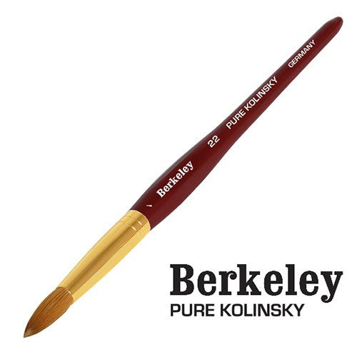 Chổi Kolinsky Berkeley Pure 6S-Gỗ đỏ/Vàng #22, NB341A-22