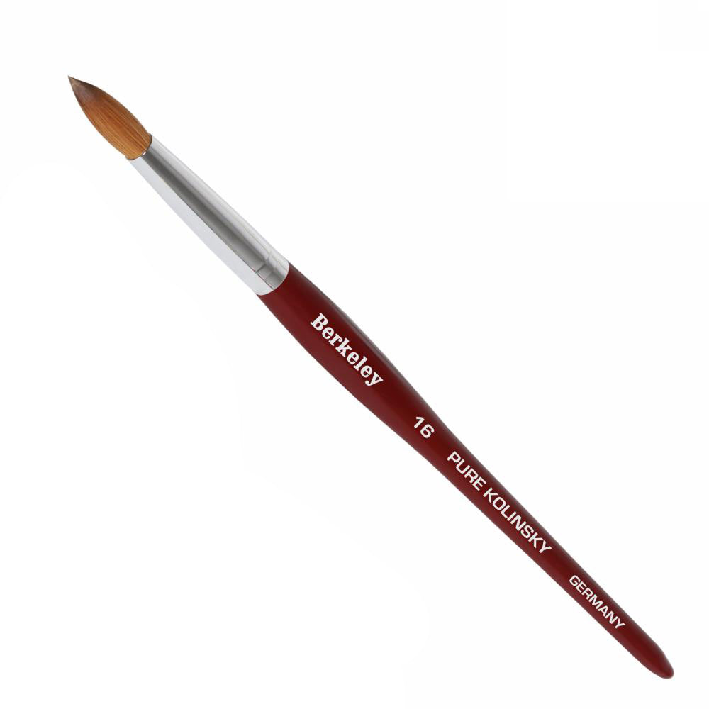Cọ Berkeley 16 Pure Kolinsky Cán Gỗ Sồi Đỏ, Mạ Chrome NB34116