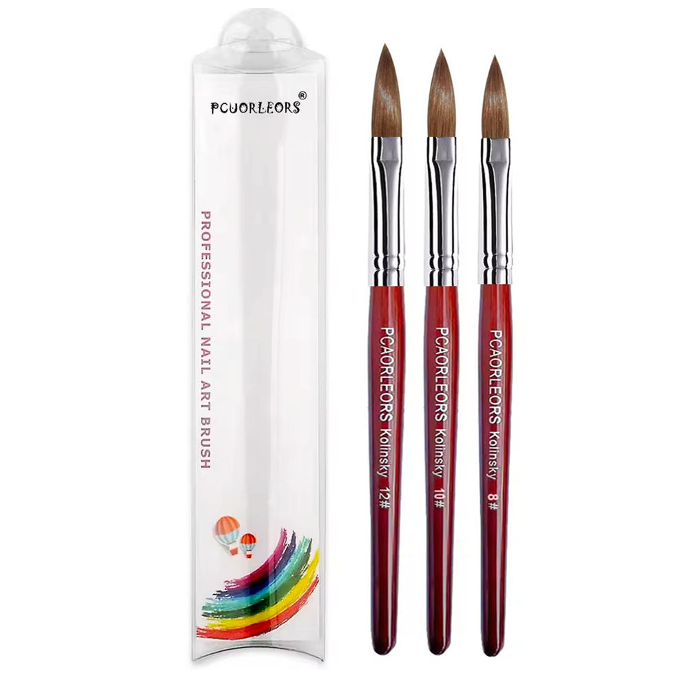 Bộ Cọ Vẽ Móng Acrylic & Gel UV Lông Chồn Kolinsky 100% Mã 50950
