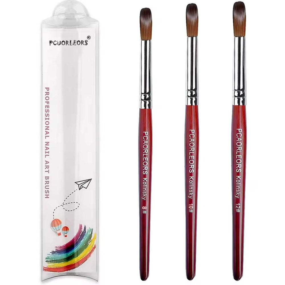 Bộ Cọ Vẽ Móng Acrylic & Gel UV Lông Chồn Kolinsky 100% Mã 50950