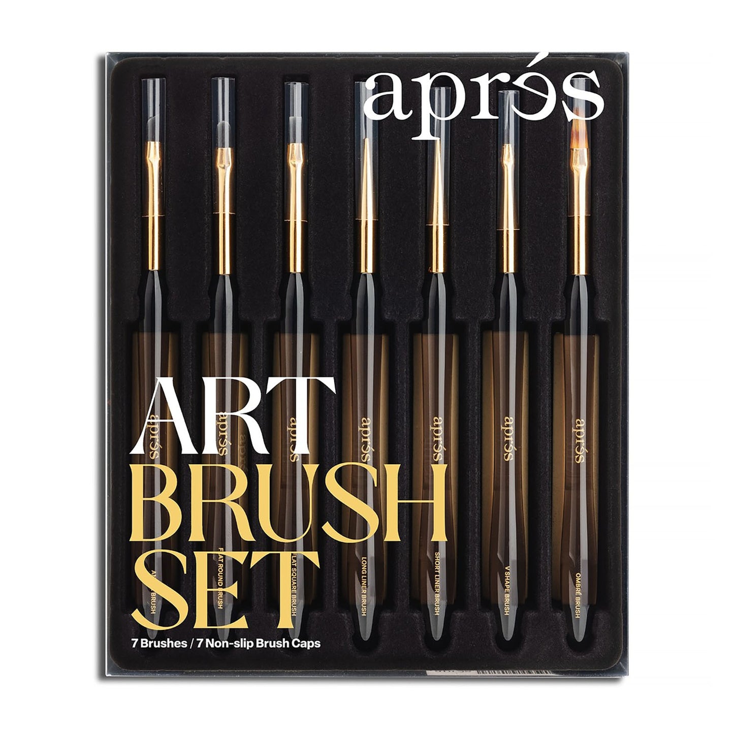 Aprés Art Brush Set - 7pcs With Holder AP-5BRS 19951