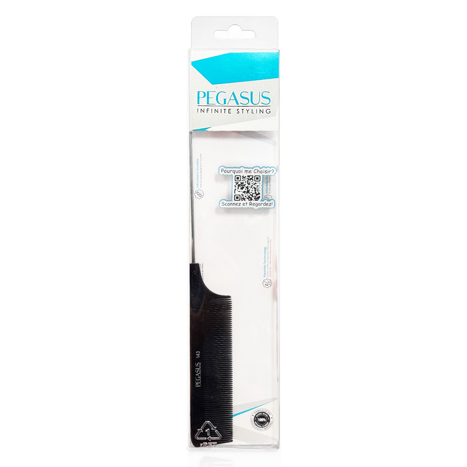 Pegasus Infinite Styling Hard Rubber Combs PEG143C 02909