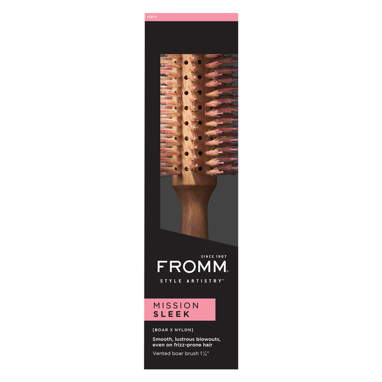 FROMM Mission Sleek Wood Brush Medium 1.25" Barrel F2073