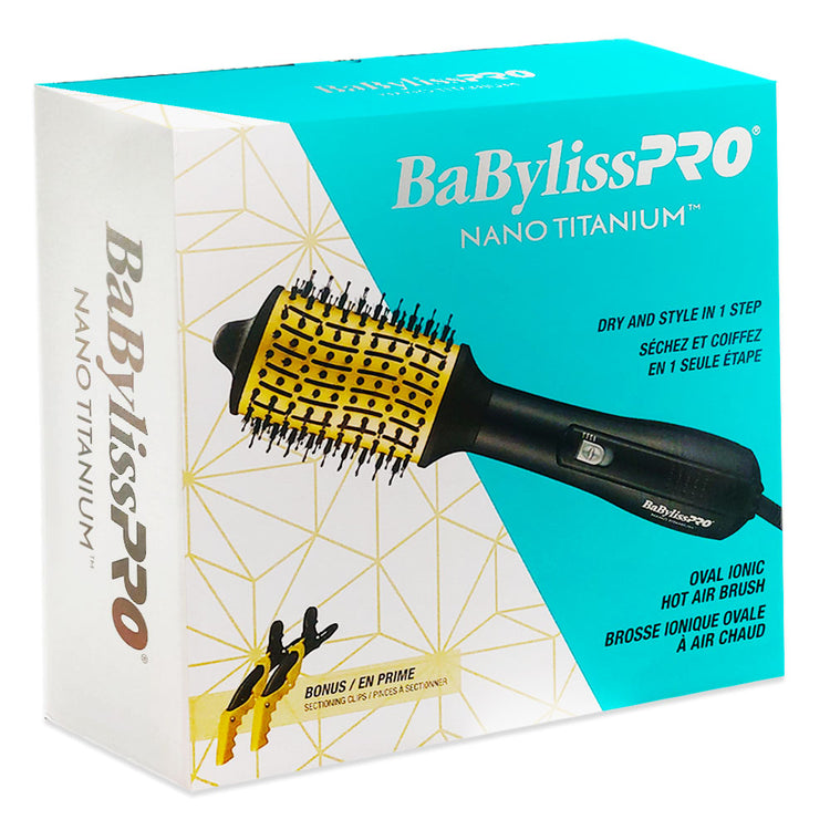 BaBylissPRO Nano Titanium Oval Ionic Hot Air Brush 47659