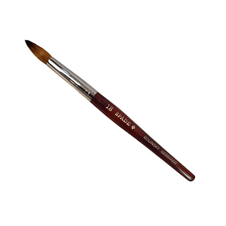 Spade Kolinsky Germany Acrylic Brush #18 Brown B-TS18BR