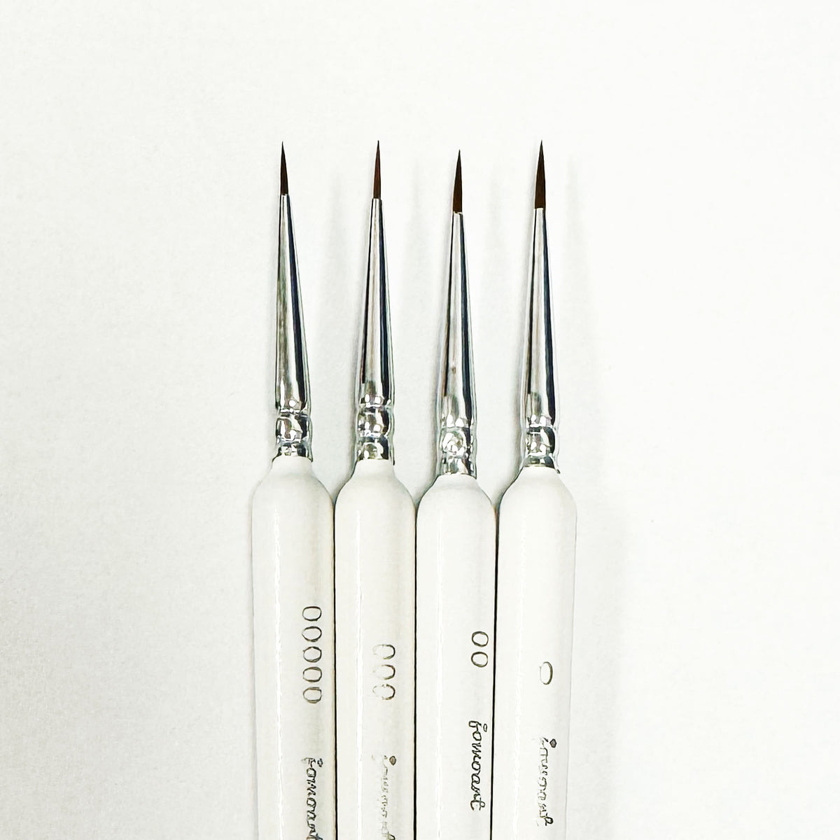 Miniature Hook Line Nail Art Brush 4 pcs White 39020