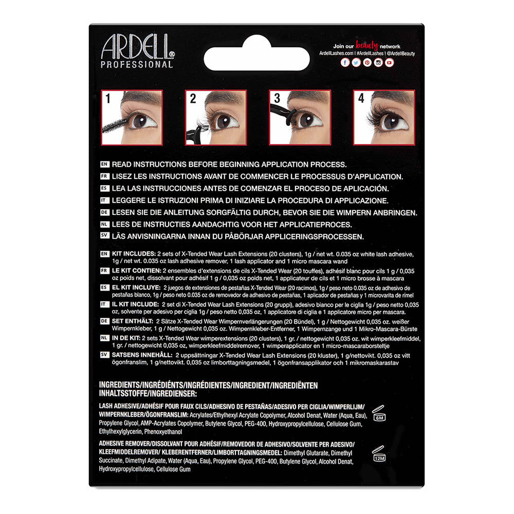 Ardell X-Tended Wear Lashes Kit - 135 Black 64101