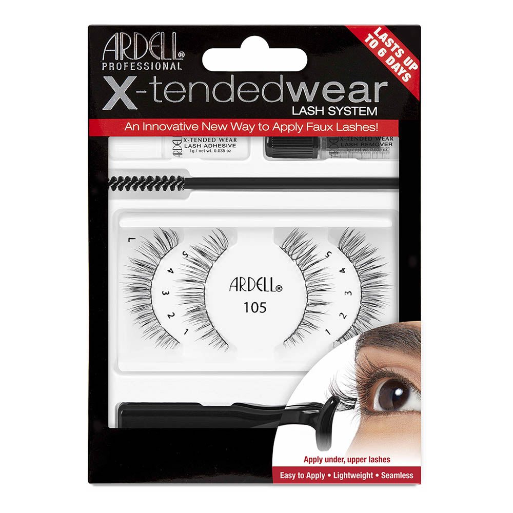 Ardell X-Tended Wear Lashes Kit - 105 Black 64102