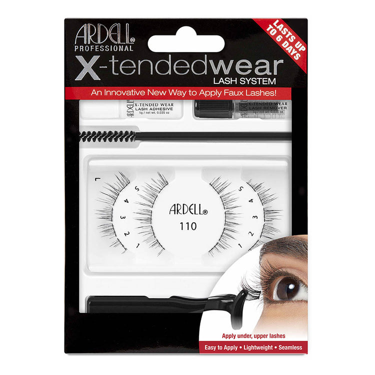 Ardell X-Tended Wear Lashes Kit - 110 Black 64103