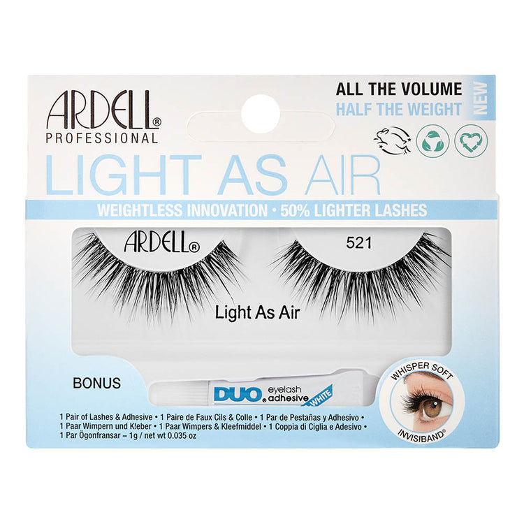 Ardell Light As Air Lashes W/Duo 1 Pair - 521 Black 64170