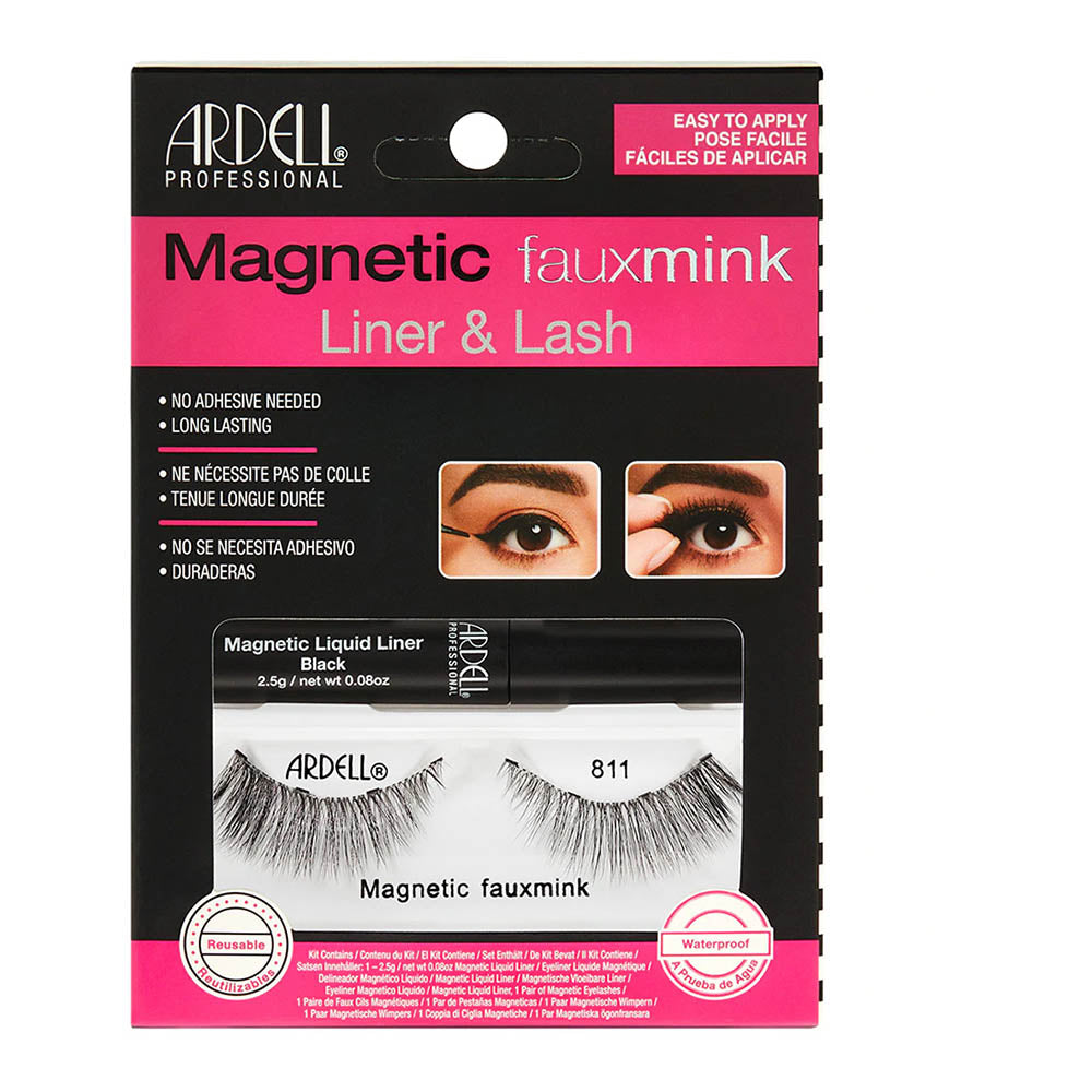 Ardell Magnetic Fauxmink Liner & Lash Kit- 811 Black 64998
