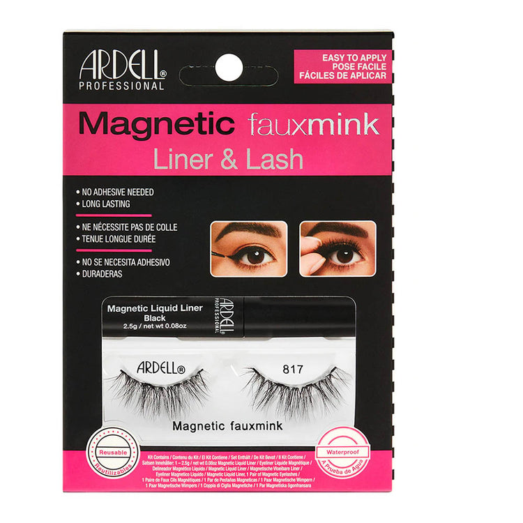 Ardell Magnetic Fauxmink Liner & Lash Kit- 817 Black 64999