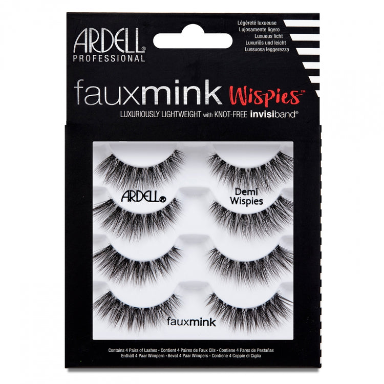 Ardell Fauxmink Luxuriously L/Weight 4PK-Demi Wispies #67508
