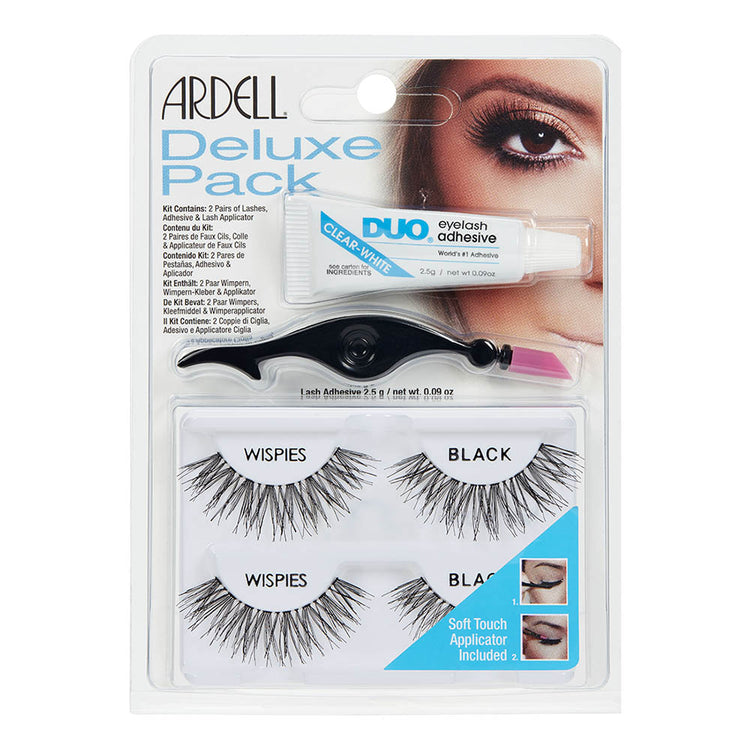 Ardell Deluxe Pack Lashes 2 Pairs - Wispies Black 68947