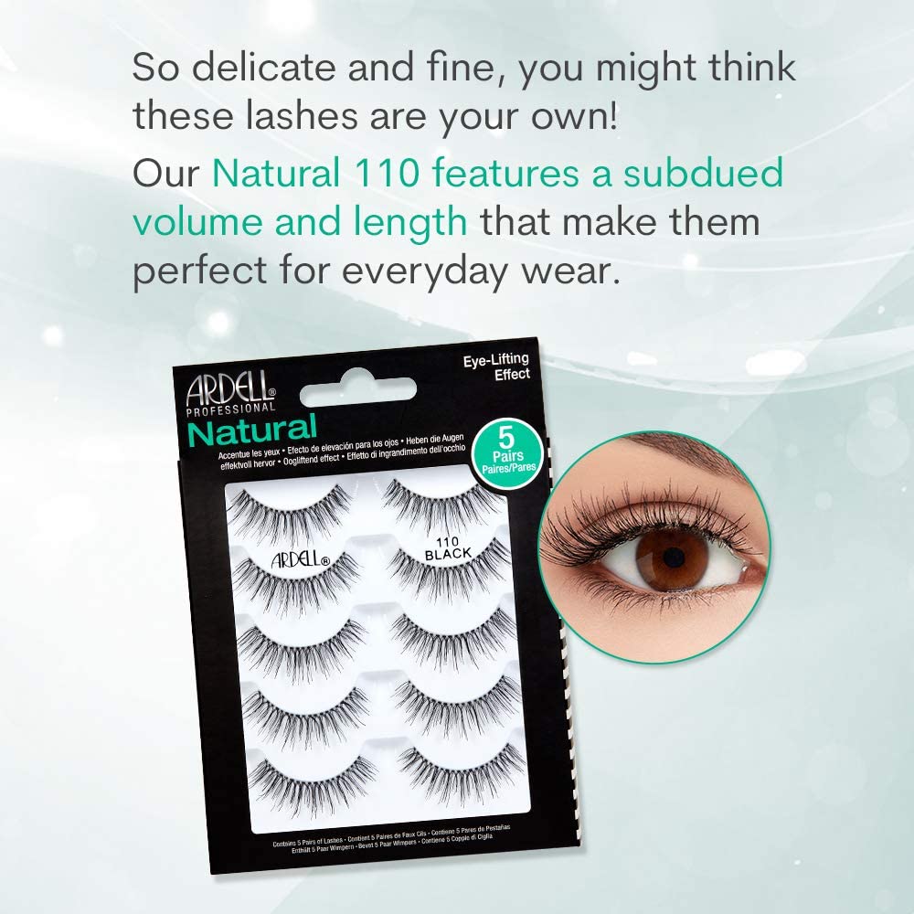 Ardell Natural Lashes 5 Pairs -  110 Black 68981