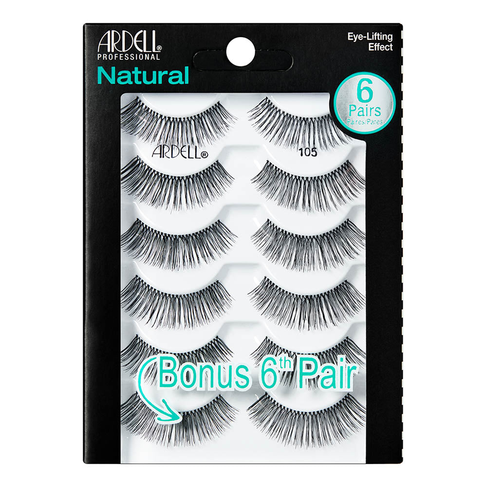 Ardell Natural Lashes 6 Pairs - 105 Black 68985