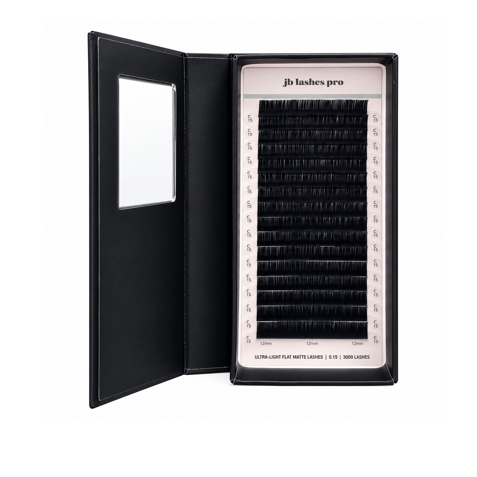 JB C-Curl Ultra Light Flat Matte Lashes 0.15 x12mm JBFMC1512