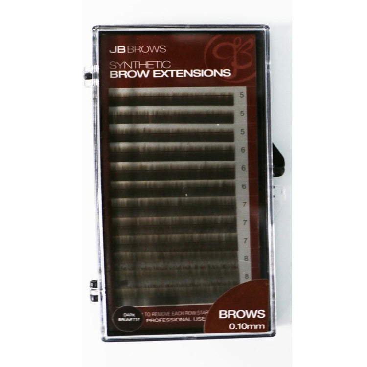 JB Synthetic Brow Extensions 0.10mm x(5,6,7,8 mm)-D.Brunette
