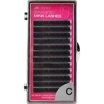 JB C-Curl, Mink Lashes, Black, 0.25 x 8mm JBMC2508