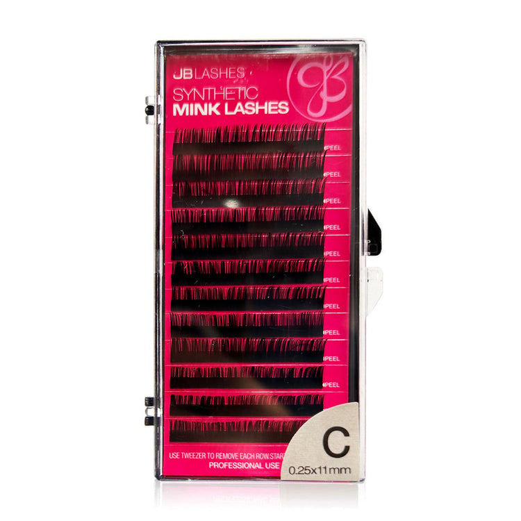 JB C-Curl, Mink Lashes, Black, 0.25 x 11mm JBMC2511
