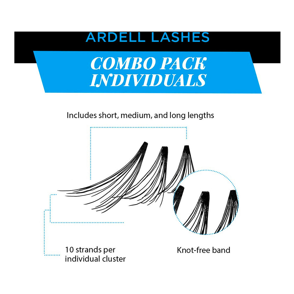 Ardell Individual Lashes Knot Free - Combo Black #65063
