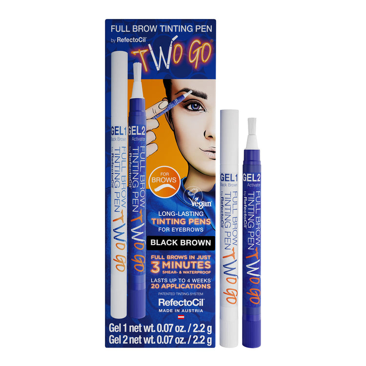 RefectoCil Full Brow Tinting Two Go Pens Black Brown 2.2g