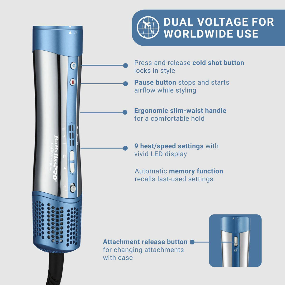 BaBylissPRO High-Speed Ionic Multi-Styler & Dryer BNTSS-5PKC