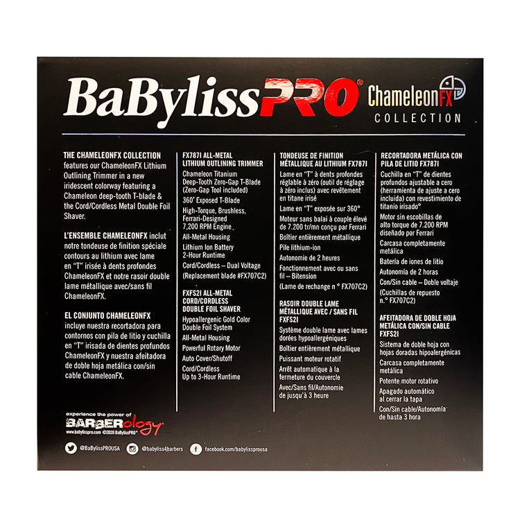 BaBylissPRO Skeleton Trimmer W/Double Foil Shaver FXHOLPK2I