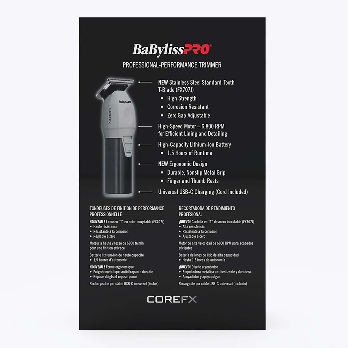 BaBylissPRO COREFX Professional Performance Trimmer FX76
