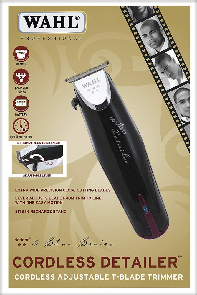 Wahl 5 Star Cordless Lithium Detailer T-Blade Trimmer #56389