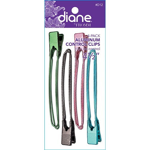 Diane By Fromm Aluminum Control Clips 4 1/2" 4-Pack #D12