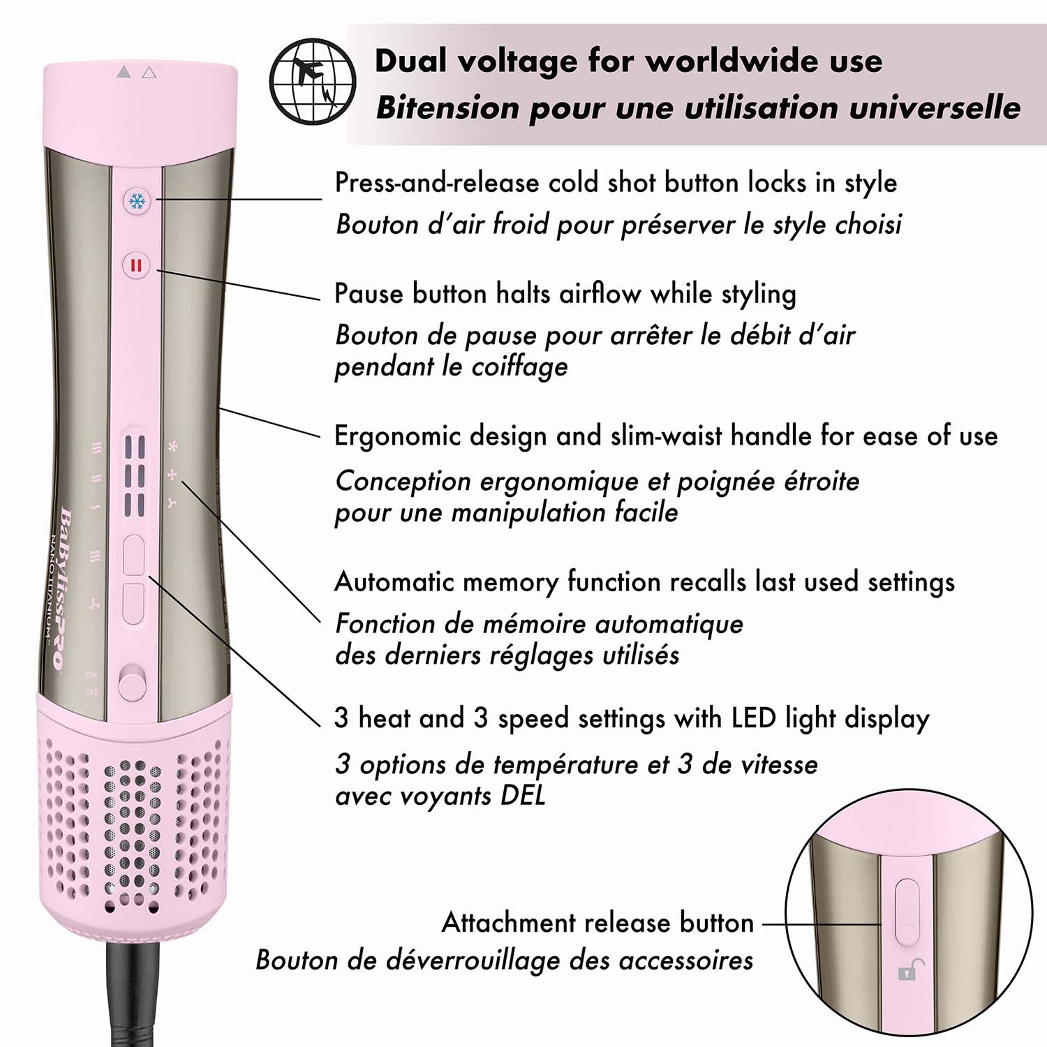 BabylissPRO Style/Switch Ionic Multi-Styler & Dryer BNTSSPK