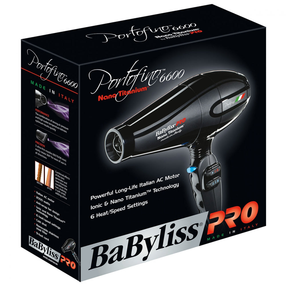 BaBylissPRO Port 1875 W Nano Titanium Dryer BABNT6610NC
