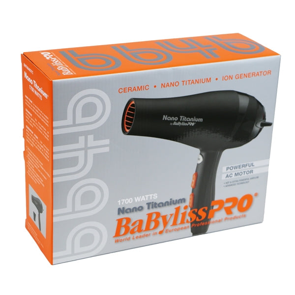 BabylissPRO Nano Titanium Orange Hairdryer 1700W - 37298