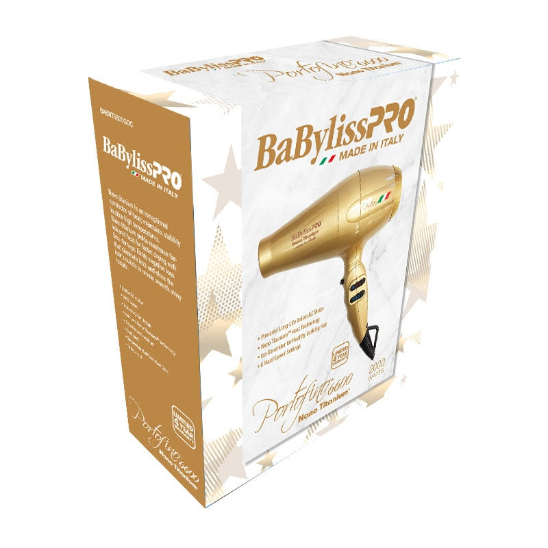 Sèche-cheveux BabylissPRO Por Nano Titanium 1875 W BABNT6610GONC