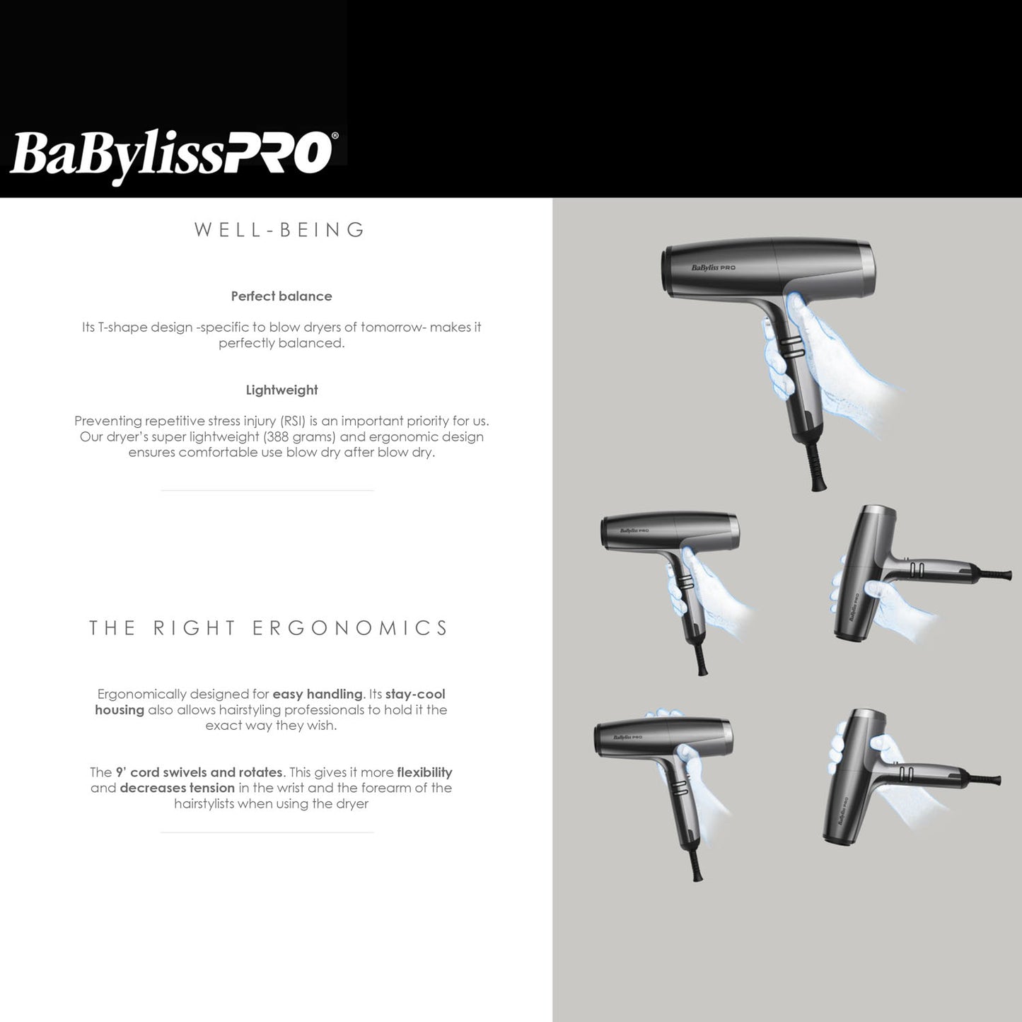 BabylissPRO Falco Professional Ionic Hairdryer BAB8550C