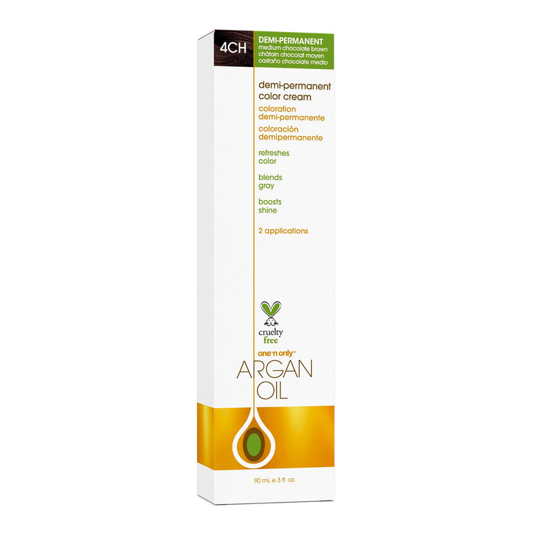 Argan Oil Demi-permanent Color Cream 4CH Med Chocolate Brown