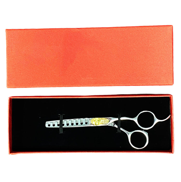 Dannyco 5 1/2" Thinner Shears Offset Handles 9 Teeth JOT-9C