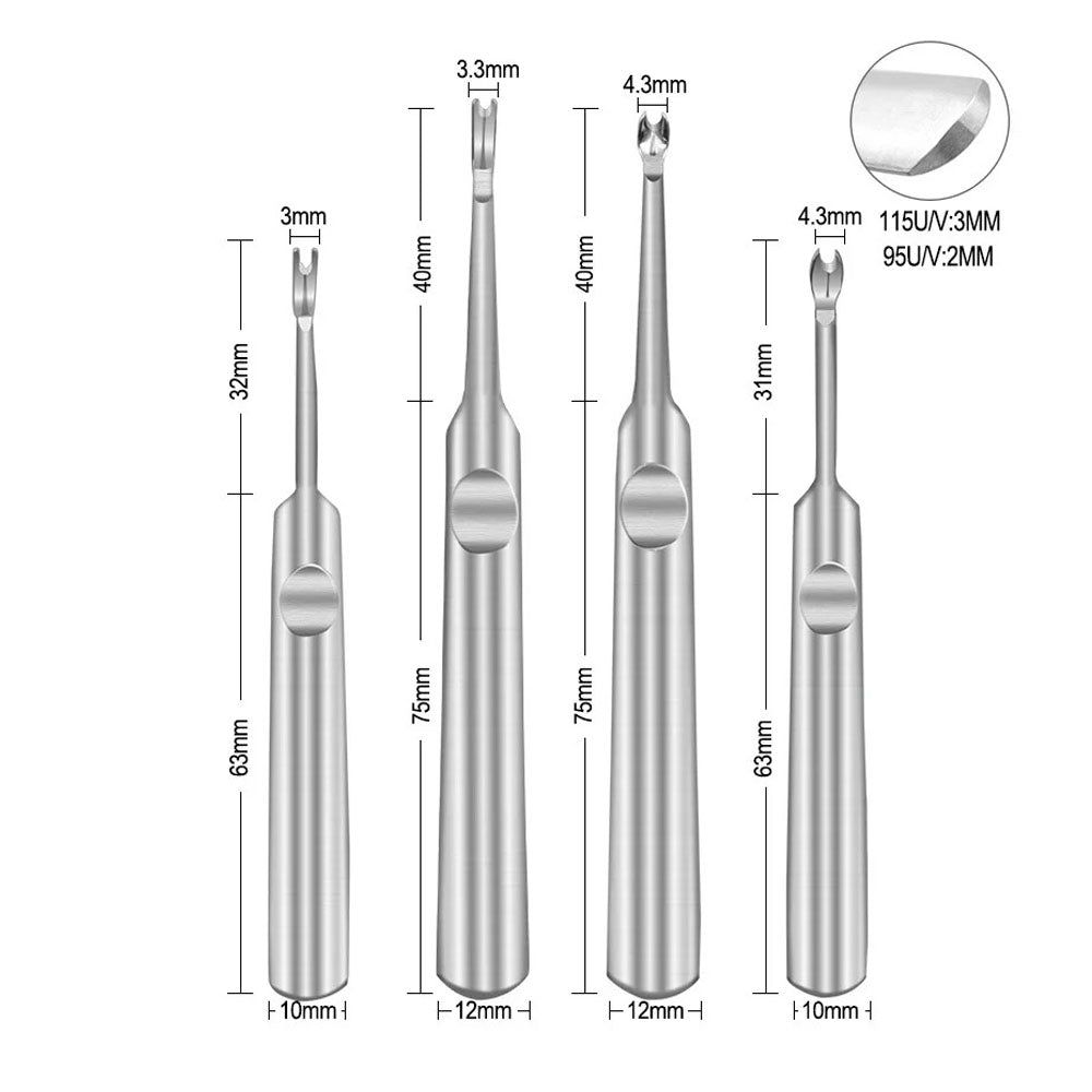 Pousse-cuticules en acier inoxydable de qualité chirurgicale 25010