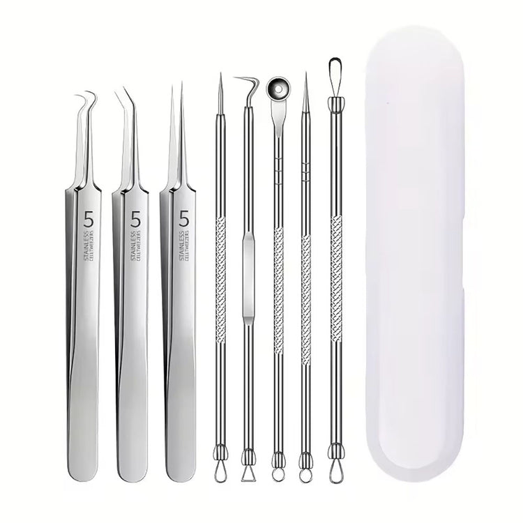 8Pcs Stainless Steel Blackhead Removal Tool Set 30320