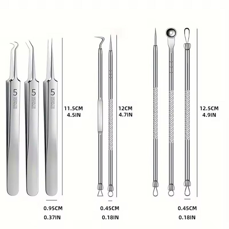 8Pcs Stainless Steel Blackhead Removal Tool Set 30320