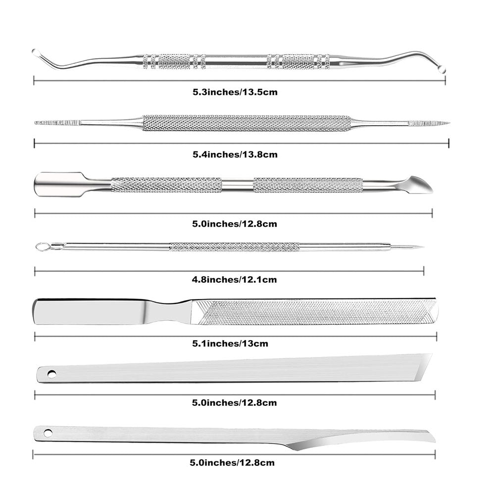 7 Pcs Ingrown Toenail File and Lifters Set 37820