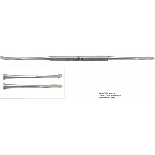 MBI-359 Spatula Double Sided, Straight Arrow & Flat Curved