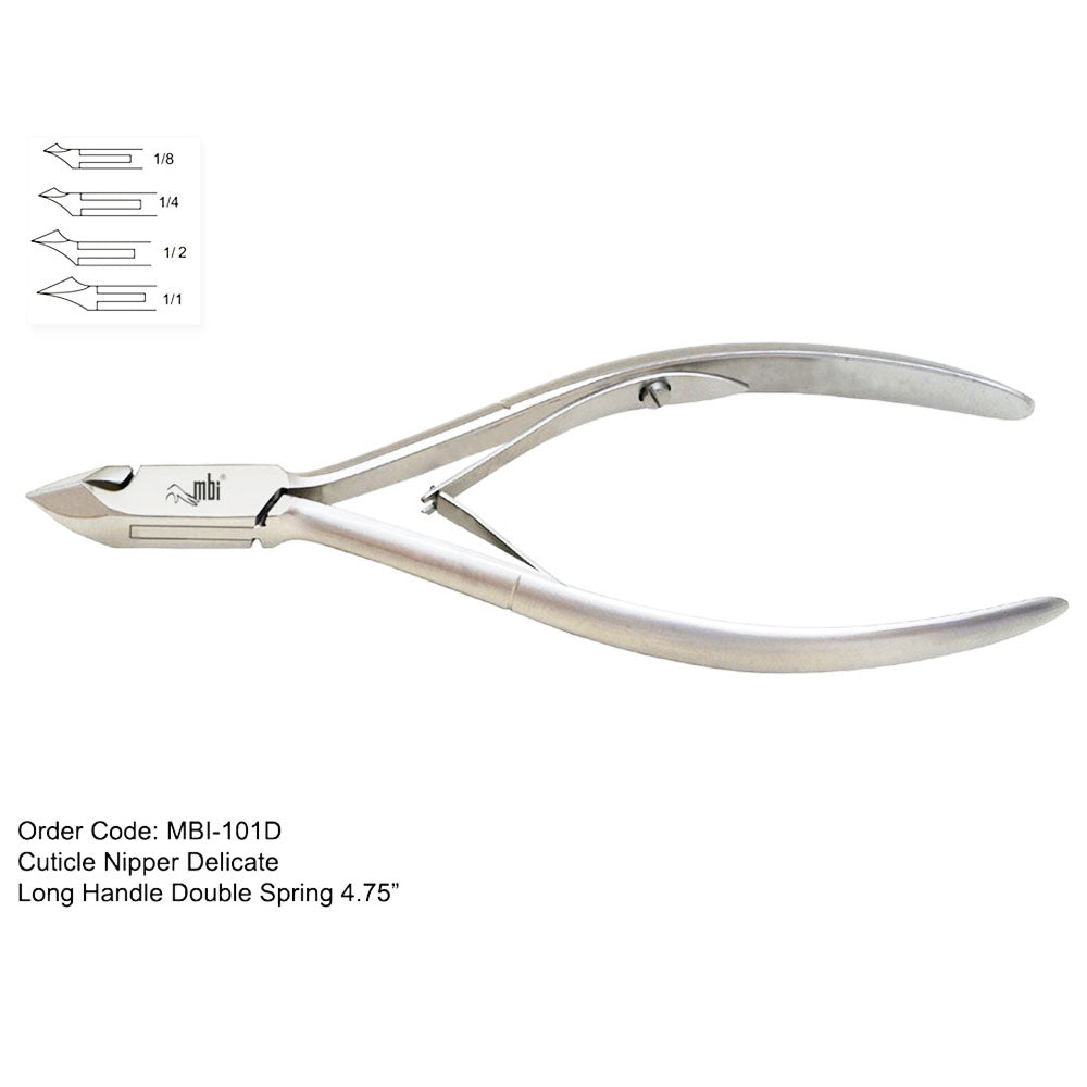 MBI-101D Cuticle Nipper Double Spring 4.75" Full Jaw