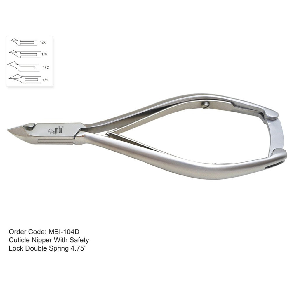 MBI-104D Cuticle Nipper Double Spring 4.5" Full Jaw