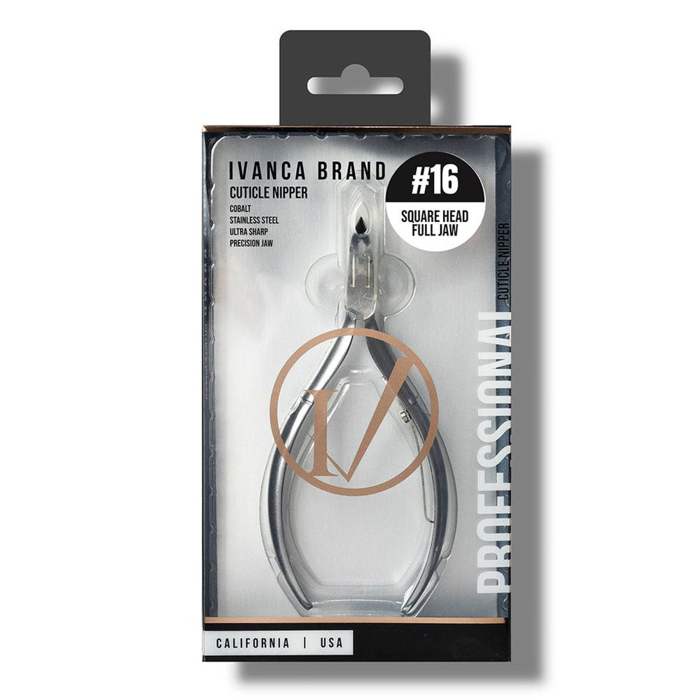 Pince à cuticules Ivanca Brand Tête carrée Mors complet #16 26979