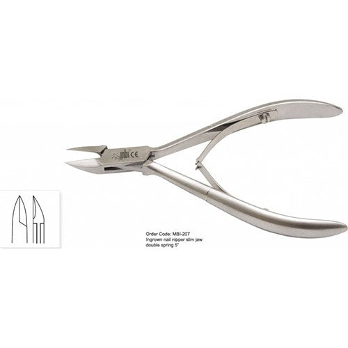 MBI-207 Ingrown Nail Nipper Slim Jaw Double Spring 5.5"