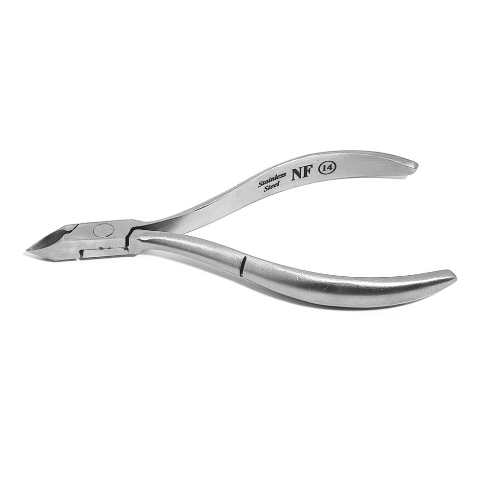 USN504F Pince à cuticules à tête carrée en acier inoxydable 1/2 mors 14
